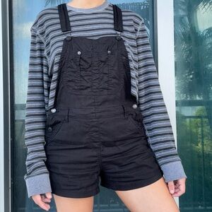 Aritzia TNA Black Overalls Shortalls XS